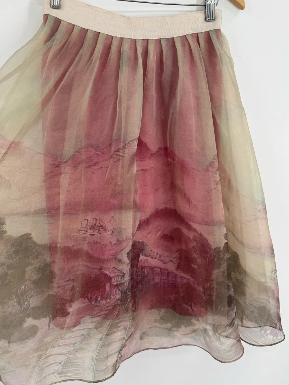 NWT Anthropologie Moulinette Soeurs Snowrose Skirt | Scenic Print | Size 4
